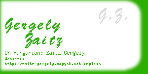 gergely zaitz business card